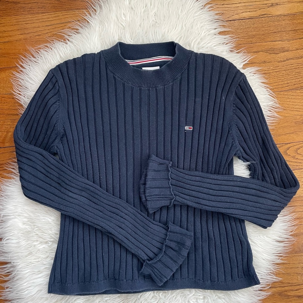 Vintage Tommy Hilfiger Navy Ribbed Sweater